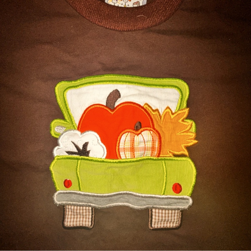 Fall pumpkin appliqué set - size 2T